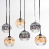 Ripoll Hanglamp, Kogellampje, Hanglamp Amber, Duidelijk, Rookkleurig, 6-lichts