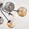 Ripoll Plafondlamp, Kogellampje Amber, Duidelijk, Rookkleurig, 10-lichts