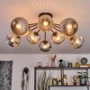 Ripoll Plafondlamp, Kogellampje Amber, Rookkleurig, 10-lichts