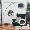 Bassagoda Staande lamp Chroom, Zwart, 1-licht