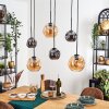 Ripoll Hanglamp, Kogellampje, Hanglamp Amber, Rookkleurig, 6-lichts