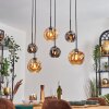 Ripoll Hanglamp, Kogellampje, Hanglamp Amber, Rookkleurig, 6-lichts