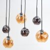 Ripoll Hanglamp, Kogellampje, Hanglamp Amber, Rookkleurig, 6-lichts