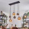 Ripoll Hanglamp, Kogellampje, Hanglamp Amber, Rookkleurig, 6-lichts