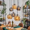 Ripoll Hanglamp, Kogellampje, Hanglamp Amber, Rookkleurig, 6-lichts