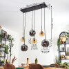 Ripoll Hanglamp, Kogellampje, Hanglamp Amber, Rookkleurig, 6-lichts