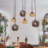 Ripoll Hanglamp, Kogellampje, Hanglamp Amber, Rookkleurig, 6-lichts