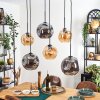 Ripoll Hanglamp, Kogellampje, Hanglamp Amber, Rookkleurig, 6-lichts
