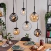 Gastor Hanglamp, Kogellampje, Hanglamp Amber, Duidelijk, Rookkleurig, 6-lichts