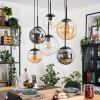 Gastor Hanglamp, Kogellampje, Hanglamp Amber, Duidelijk, Rookkleurig, 6-lichts