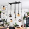 Gastor Hanglamp, Kogellampje, Hanglamp Amber, Duidelijk, Rookkleurig, 6-lichts