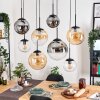 Gastor Hanglamp, Kogellampje, Hanglamp Amber, Duidelijk, Rookkleurig, 8-lichts