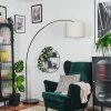 Bassagoda Staande lamp Chroom, Zwart, 1-licht