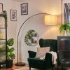 Bassagoda Staande lamp Chroom, Zwart, 1-licht