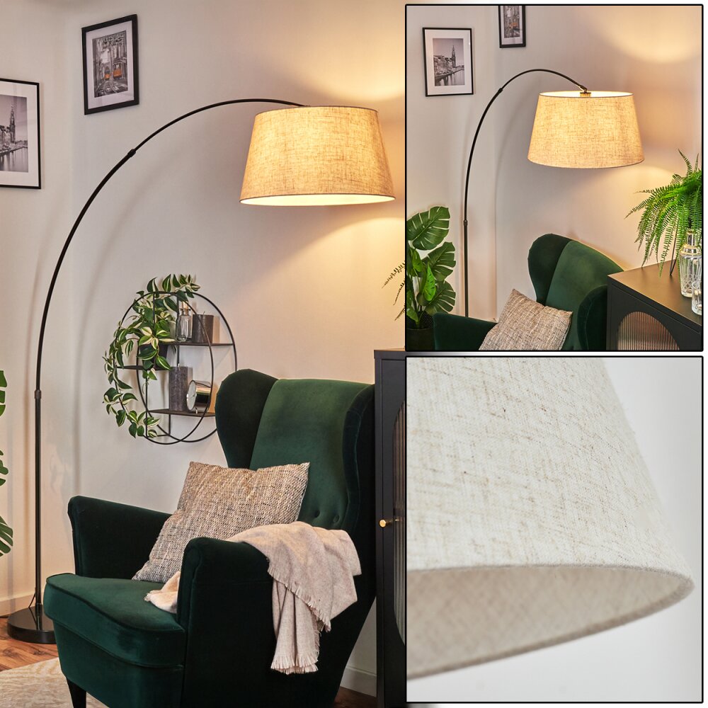 Bassagoda Staande lamp Chroom, Zwart, 1-licht main product photo