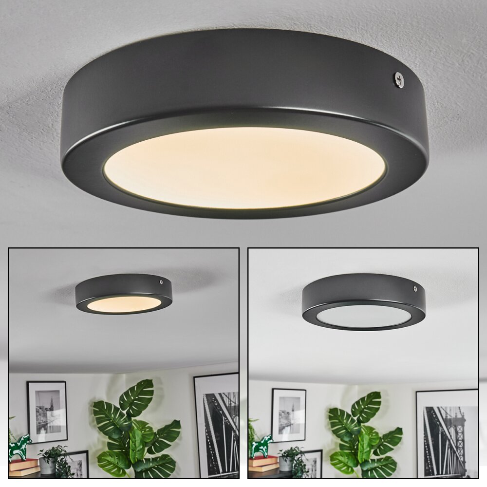 Isela Plafondlamp, Paneel LED Zwart, 1-licht main product photo
