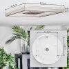 Ilion Plafondlamp, Paneel LED Nikkel mat, Wit, 1-licht