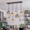 Koyoto Hanglamp, Kogellampje, Hanglamp Amber, Duidelijk, Rookkleurig, 8-lichts