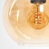 Koyoto Hanglamp, Kogellampje, Hanglamp Amber, Chroom, Duidelijk, Rookkleurig, 6-lichts