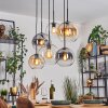 Koyoto Hanglamp, Kogellampje, Hanglamp Amber, Duidelijk, Rookkleurig, 6-lichts