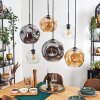 Ripoll Hanglamp, Kogellampje, Hanglamp Amber, Duidelijk, Rookkleurig, 6-lichts