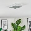 Elmar Plafondlamp, Paneel LED Zilver, 1-licht
