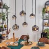 Ripoll Hanglamp, Kogellampje, Hanglamp Duidelijk, Rookkleurig, 6-lichts