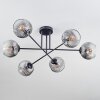 Ripoll Plafondlamp, Kogellampje Duidelijk, Rookkleurig, 6-lichts
