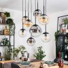 Gastor Hanglamp, Kogellampje, Hanglamp Amber, Duidelijk, Rookkleurig, 8-lichts