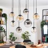 Gastor Hanglamp, Kogellampje, Hanglamp Amber, Duidelijk, Rookkleurig, 8-lichts
