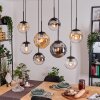 Gastor Hanglamp, Kogellampje, Hanglamp Amber, Duidelijk, Rookkleurig, 8-lichts
