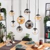 Gastor Hanglamp, Kogellampje, Hanglamp Amber, Duidelijk, Rookkleurig, 8-lichts