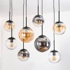Gastor Hanglamp, Kogellampje, Hanglamp Amber, Duidelijk, Rookkleurig, 8-lichts