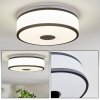 Elran Plafondlamp LED Zwart, Wit, 1-licht