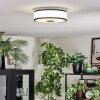 Elran Plafondlamp LED Zwart, Wit, 1-licht