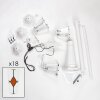 Hongkong Kandelaar, Pad licht Wit, 3-lichts