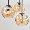 Ripoll Plafondlamp, Kogellampje Amber, 5-lichts