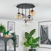 Ripoll Plafondlamp, Kogellampje Amber, Duidelijk, Rookkleurig, 5-lichts