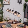 Koyoto Hanglamp, Kogellampje, Hanglamp Amber, Duidelijk, Rookkleurig, 5-lichts