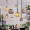 Ripoll Hanglamp, Kogellampje, Hanglamp Amber, Duidelijk, Rookkleurig, 8-lichts