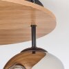 Ripoll Plafondlamp, Kogellampje Natuurlijke kleuren, Zwart, 3-lichts