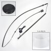 Bassagoda Staande lamp Chroom, Zwart, 1-licht