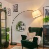 Bassagoda Staande lamp Chroom, Zwart, 1-licht