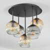 Ripoll Plafondlamp, Kogellampje Amber, Duidelijk, Rookkleurig, 5-lichts
