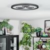 Ilyan Plafondlamp, Paneel LED Zwart, 1-licht