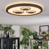 Ilyan Plafondlamp, Paneel LED Zwart, 1-licht