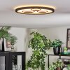 Ilyan Plafondlamp, Paneel LED Zwart, 1-licht
