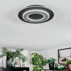 Lidor Plafondlamp LED Zwart, 1-licht