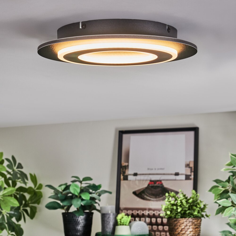Lidor Plafondlamp LED Zwart, 1-licht