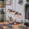 Koyoto Hanglamp, Kogellampje, Hanglamp Amber, Duidelijk, Rookkleurig, 5-lichts